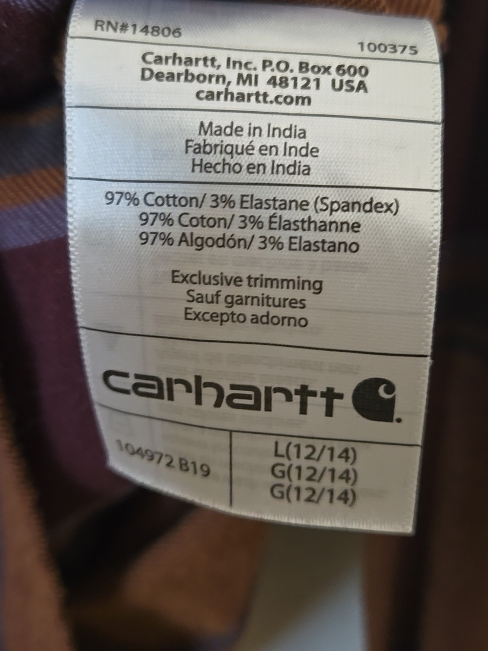 Carhartt Rugged Flex Loose Fit Flannel Work Shirt - Picture 4 of 10